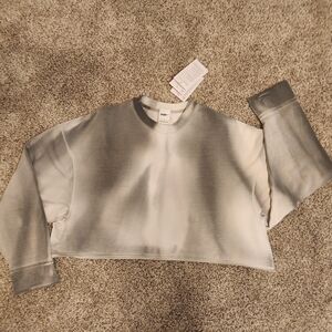 Nike Gray and White Crop Top